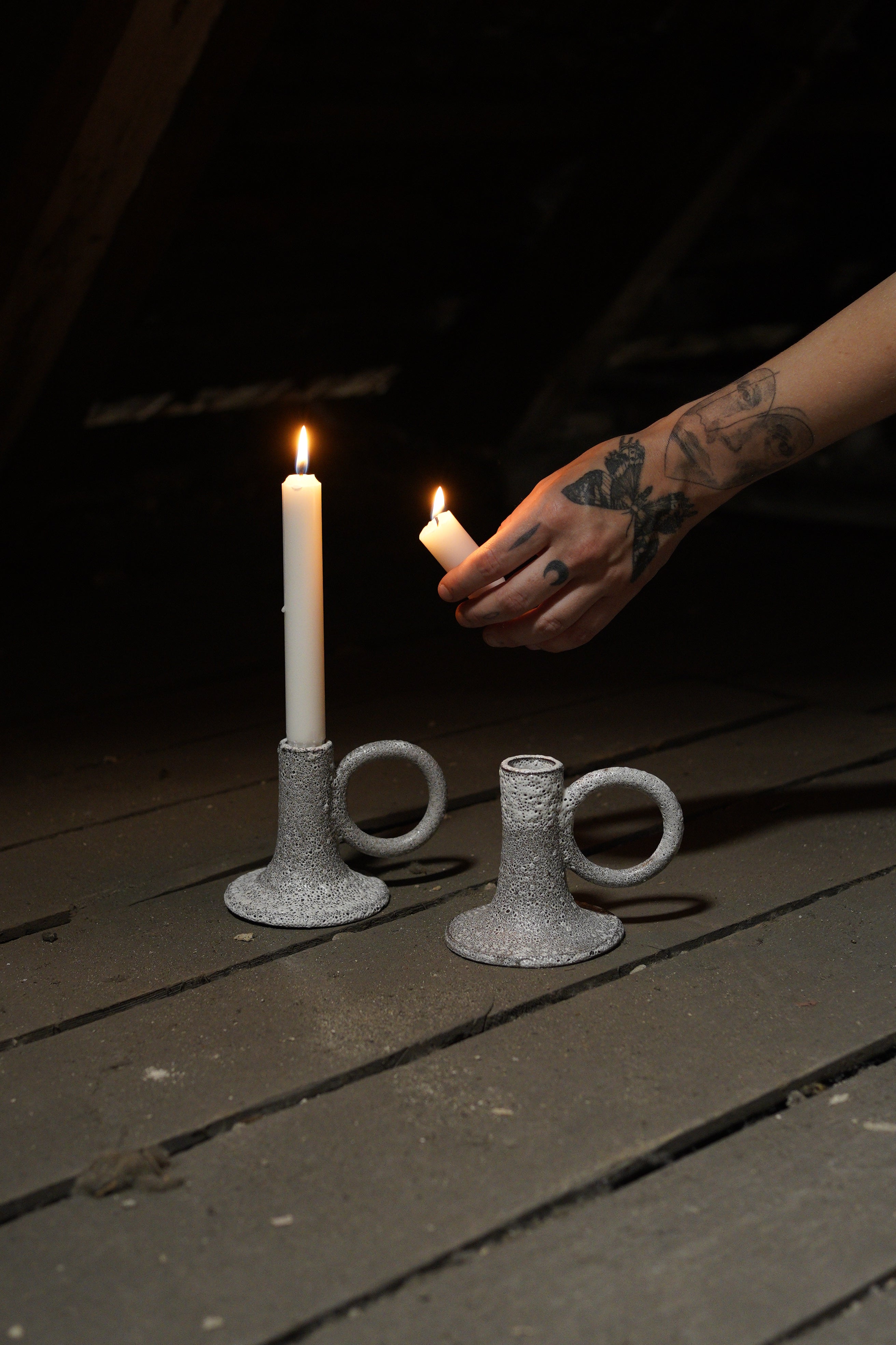 White Moon candle holder - Small - 2020