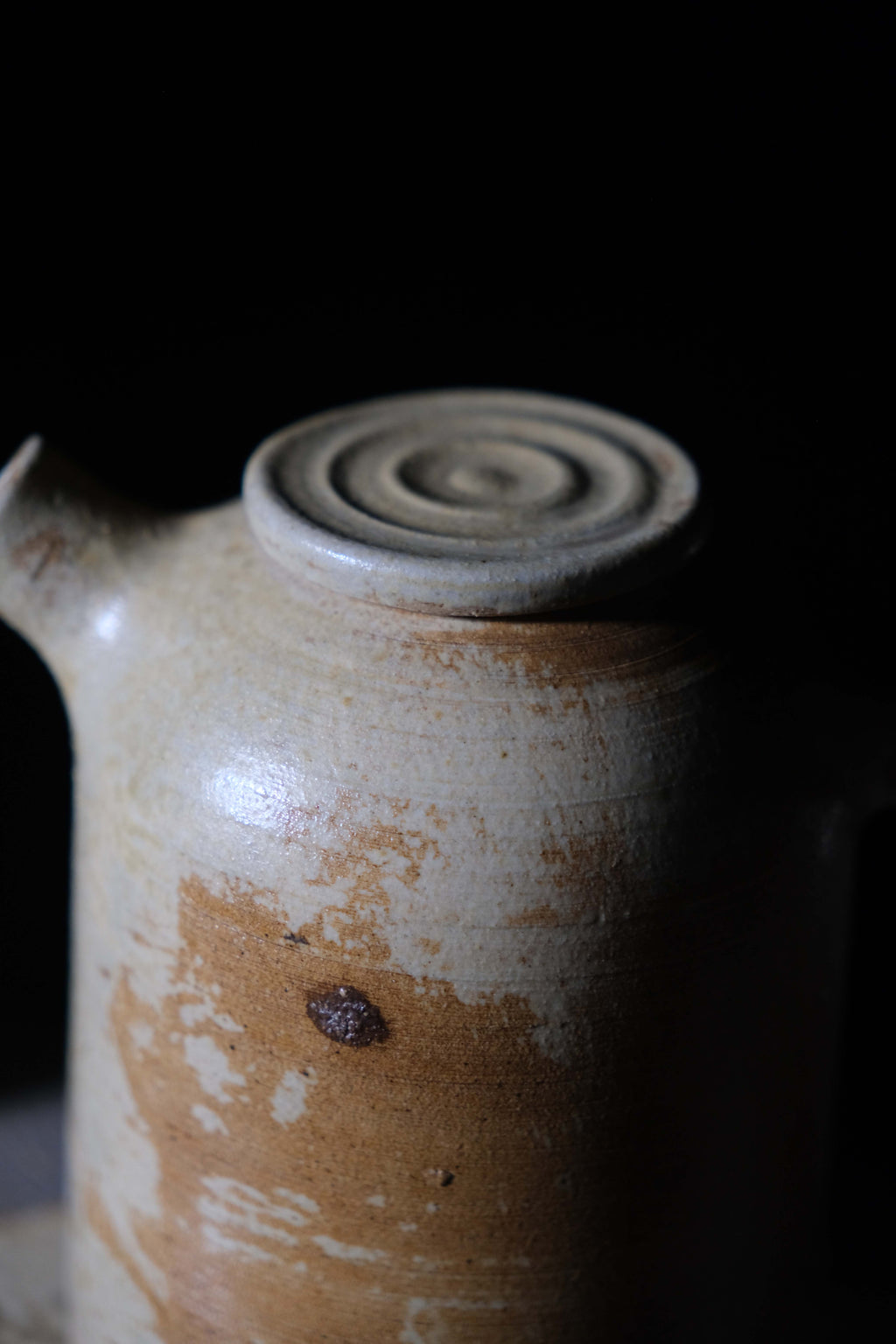 White Anagama teapot
