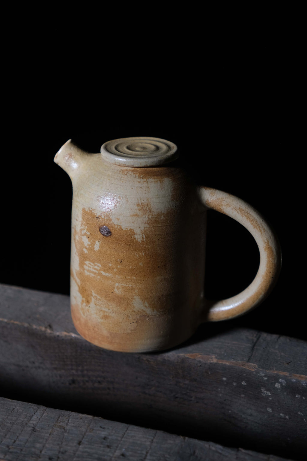 White Anagama teapot