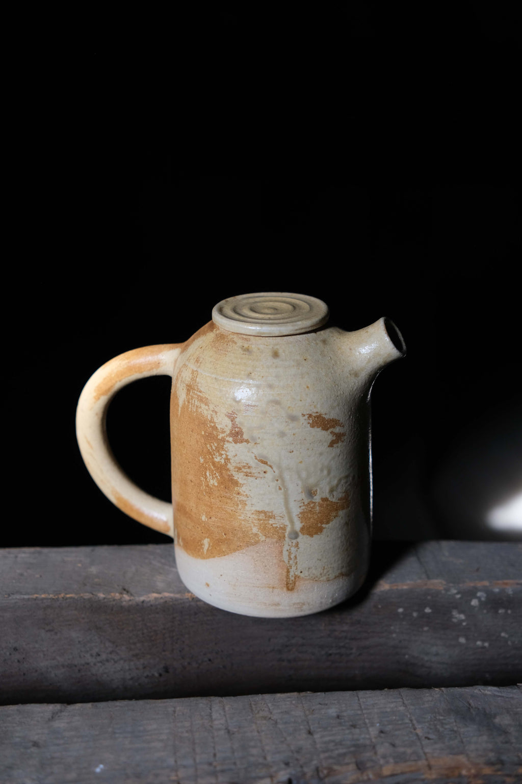 White Anagama teapot