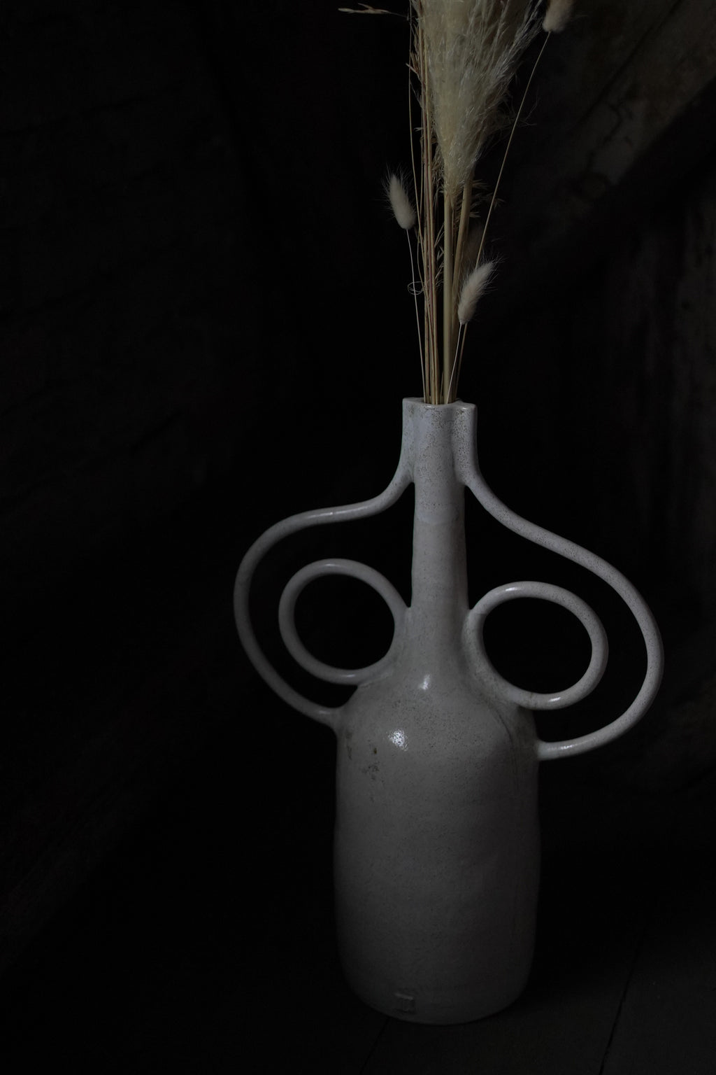Orbit white vase Symetrical - L