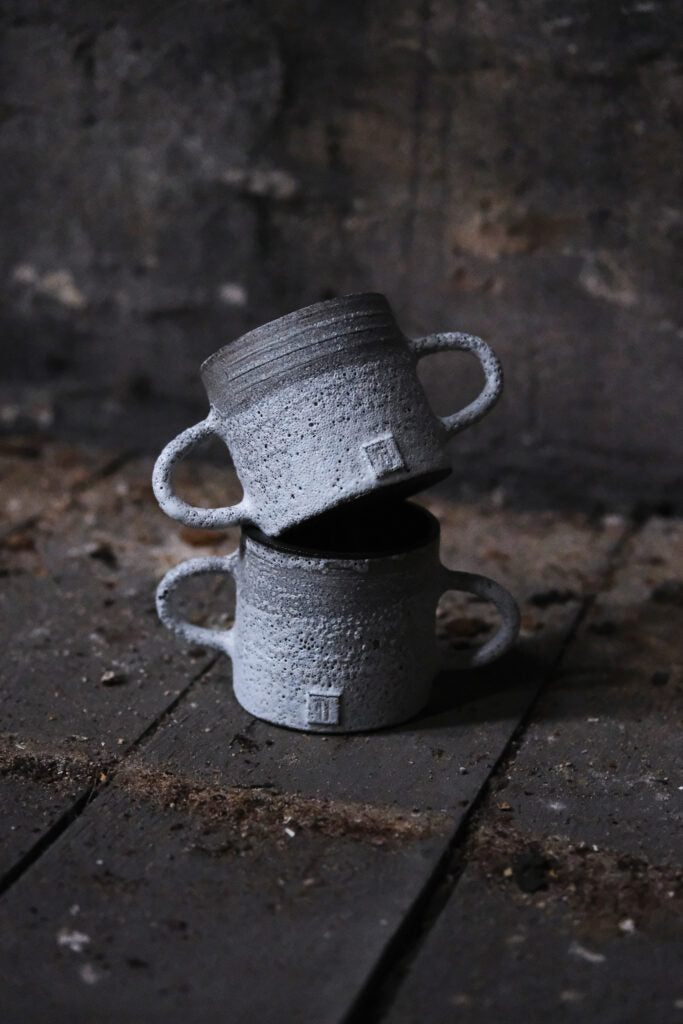 White Moon eared cup