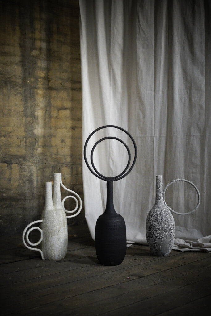 Eclipse black vase