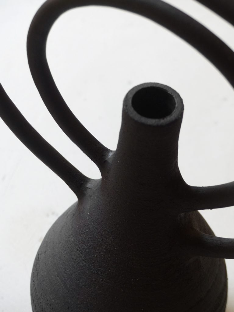 Eclipse black vase
