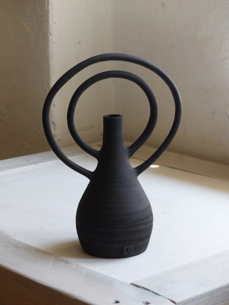 Eclipse black vase
