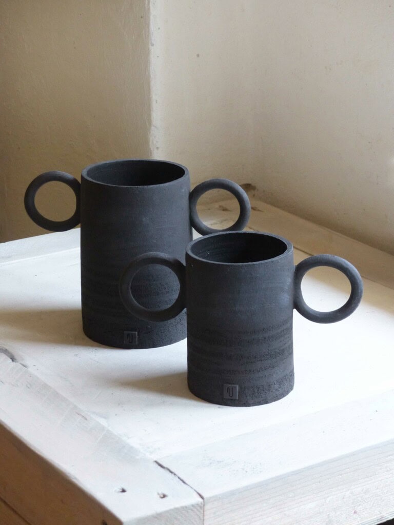 Ring black vase - M